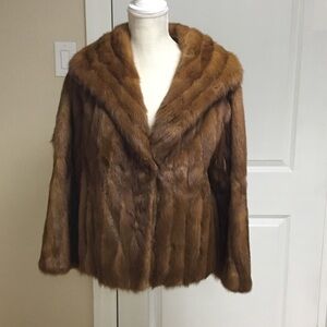 Vintage Brown Genuine Fur Coat Canadian Made